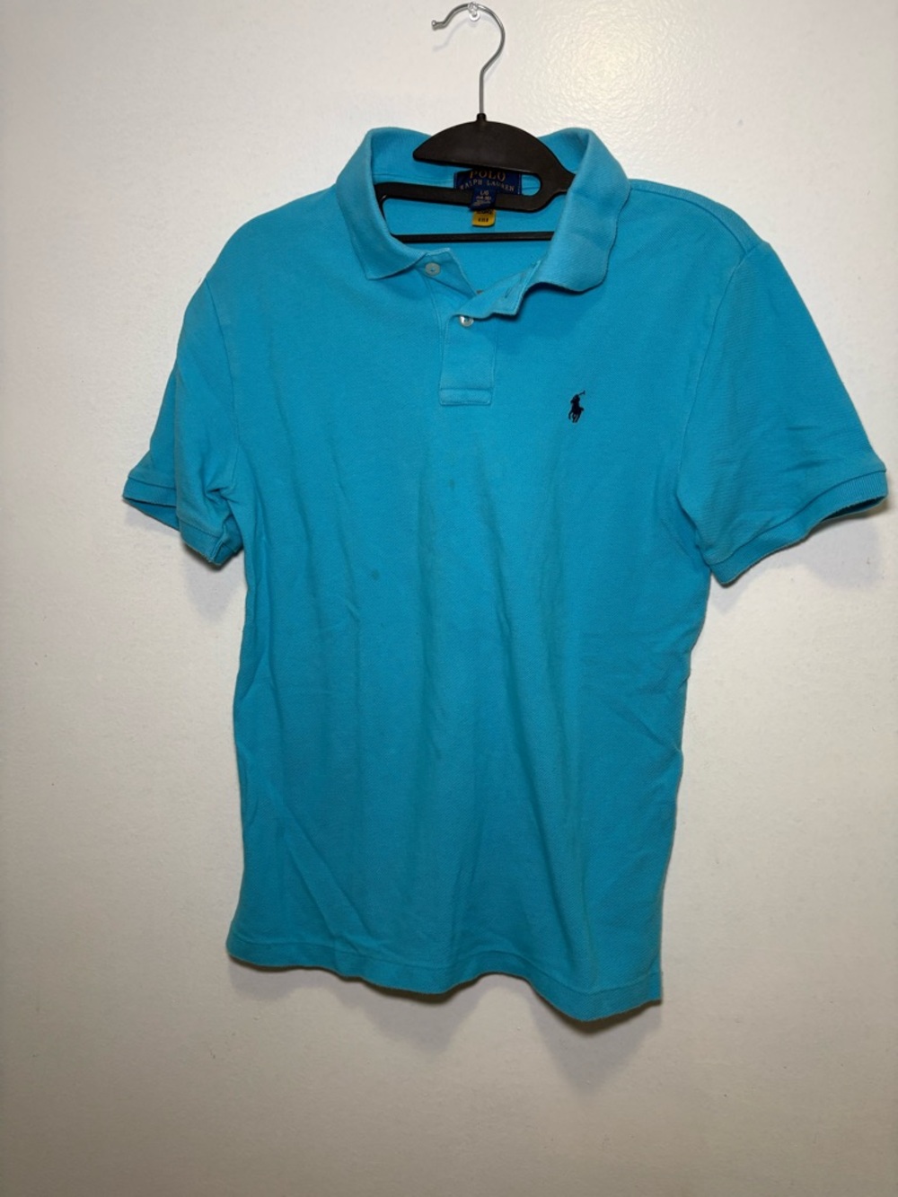 Ralph Lauren Men’s Turquoise Polo Shirt with Navy Pony